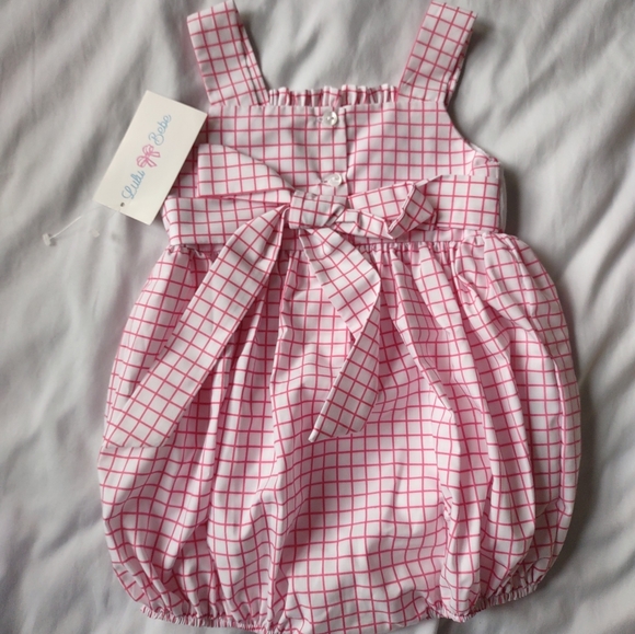Lulu Bebe Gigi Tennis Smocked Bubble NWT - Picture 3 of 5